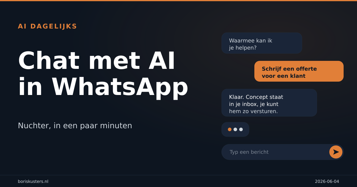 WhatsApp Business AI-agent: zo automatiseer je klantvragen