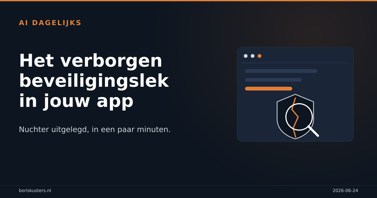 Vibe coding beveiliging: voorkom een datalek in je app