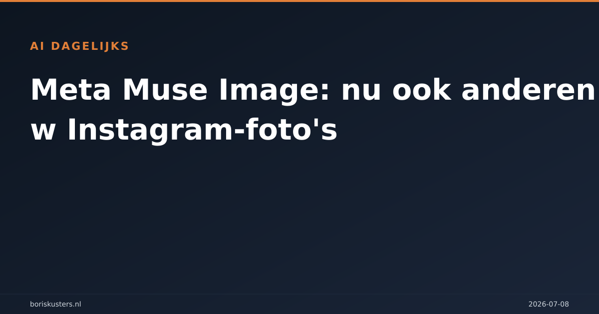 Meta Muse Image: nu ook anderen in jouw Instagram-foto's