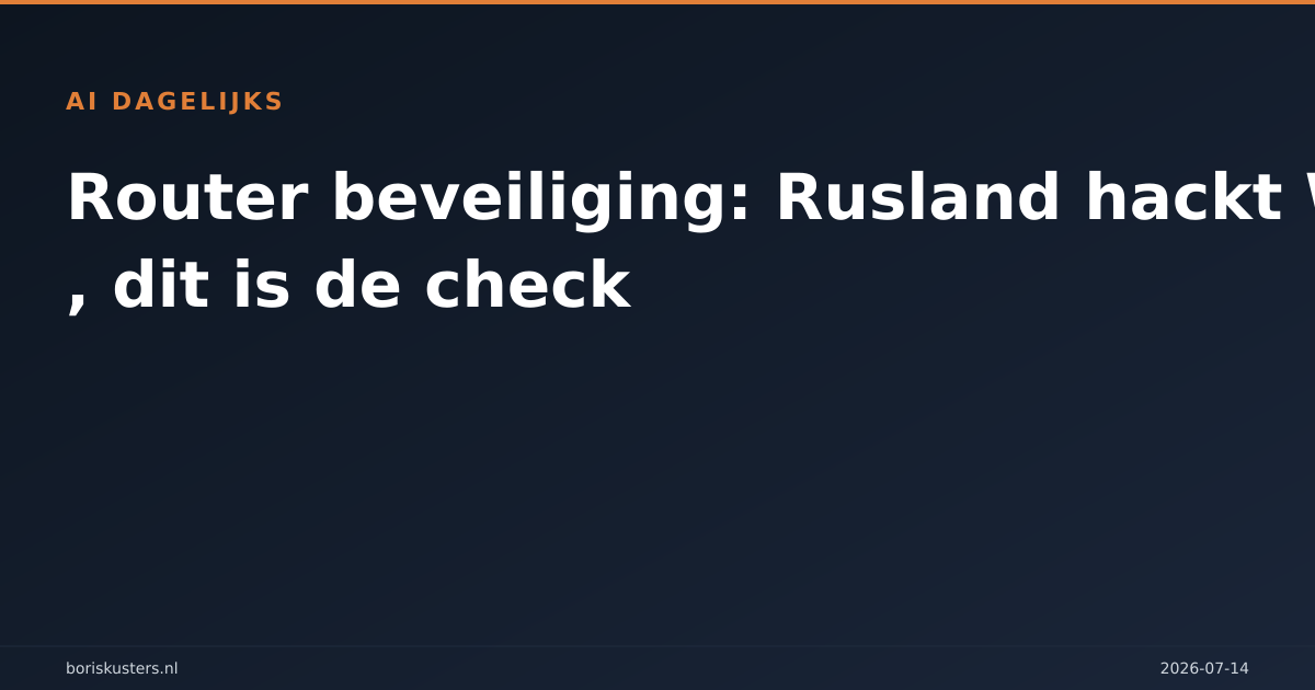 Router beveiliging: Rusland hackt WiFi, dit is de check