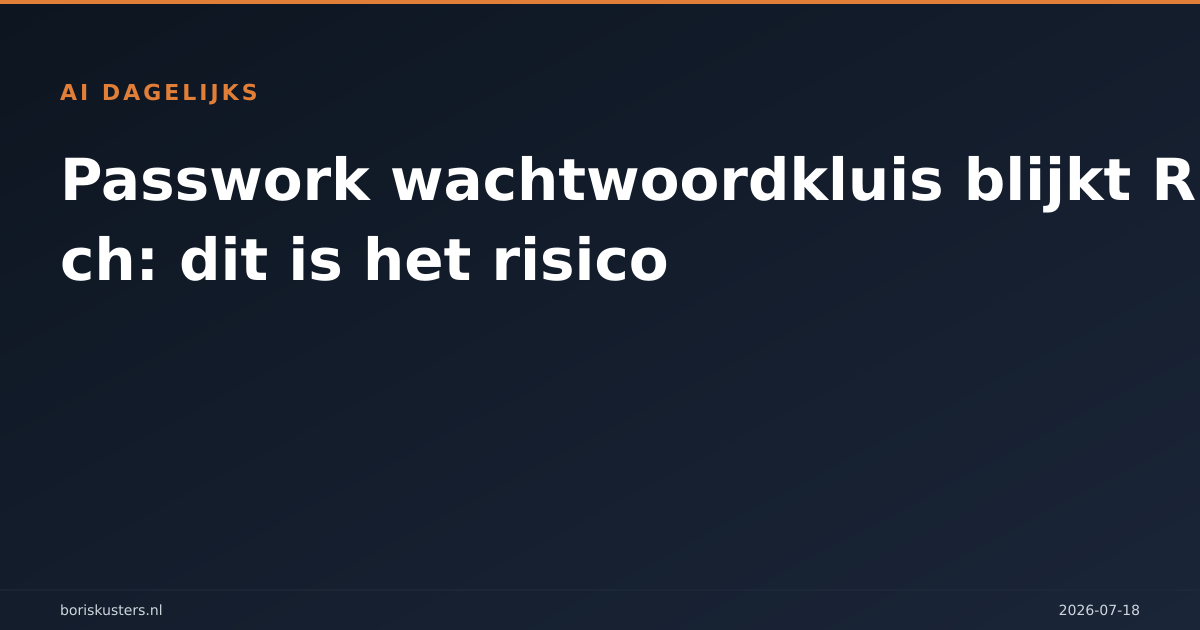Passwork wachtwoordkluis blijkt Russisch: dit is het risico