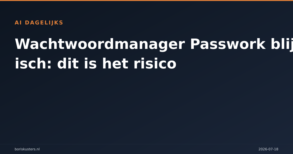 Wachtwoordmanager Passwork blijkt Russisch: dit is het risico