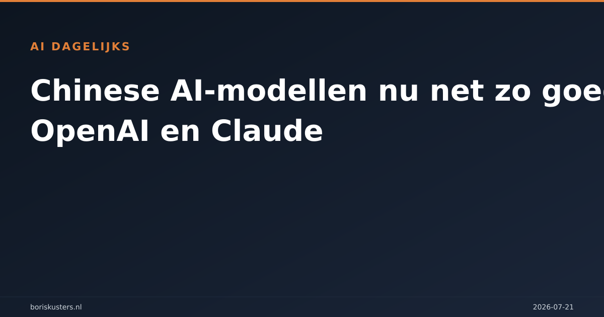 Chinese AI-modellen nu net zo goed als OpenAI en Claude