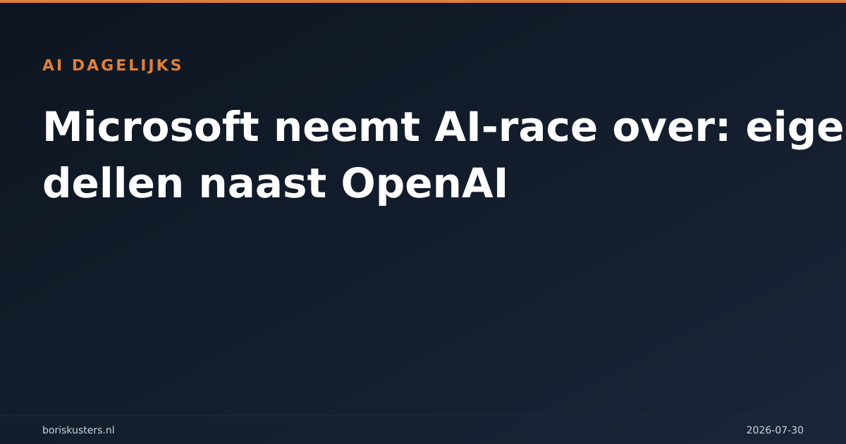 Microsoft neemt AI-race over: eigen modellen naast OpenAI