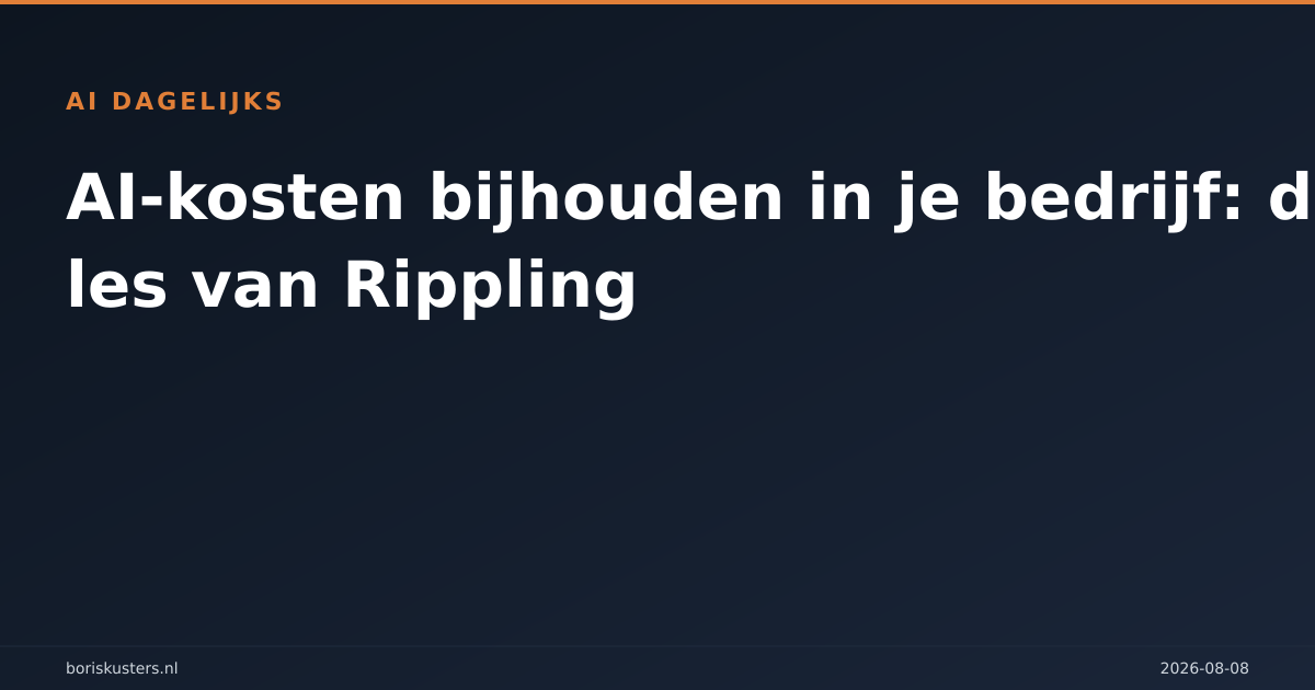 AI-kosten bijhouden in je bedrijf: de les van Rippling