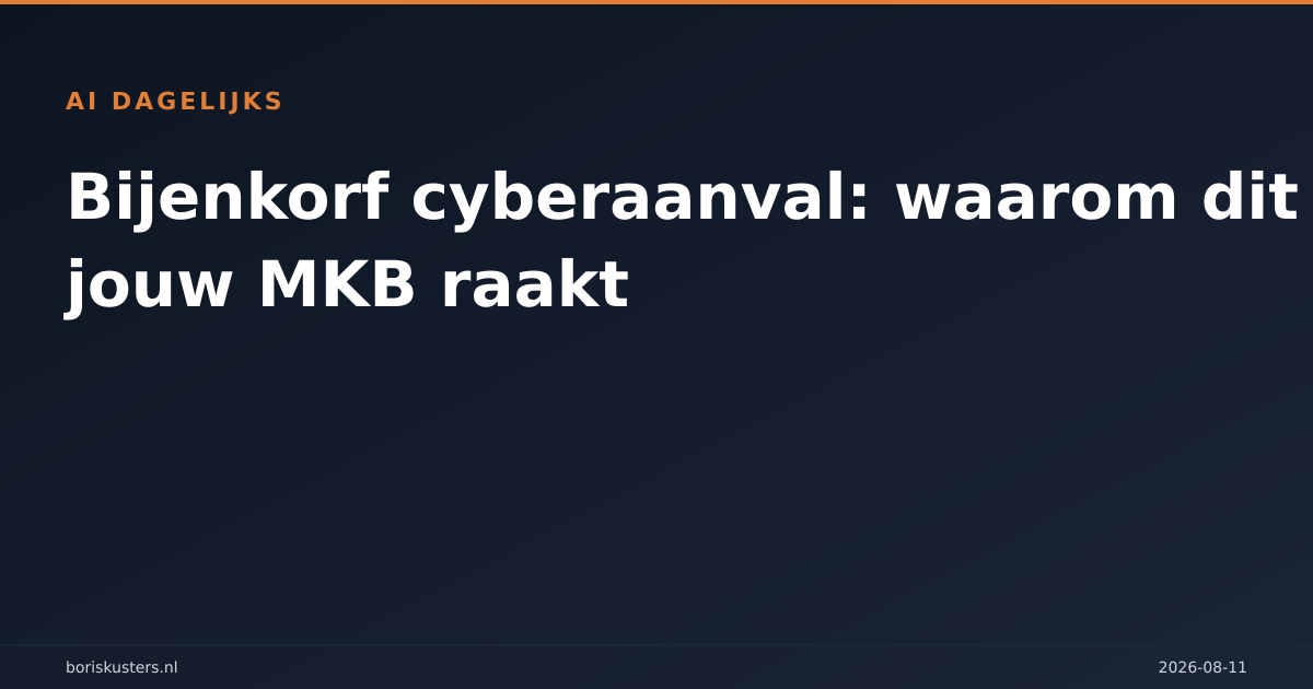 Bijenkorf cyberaanval: waarom dit ook jouw MKB raakt