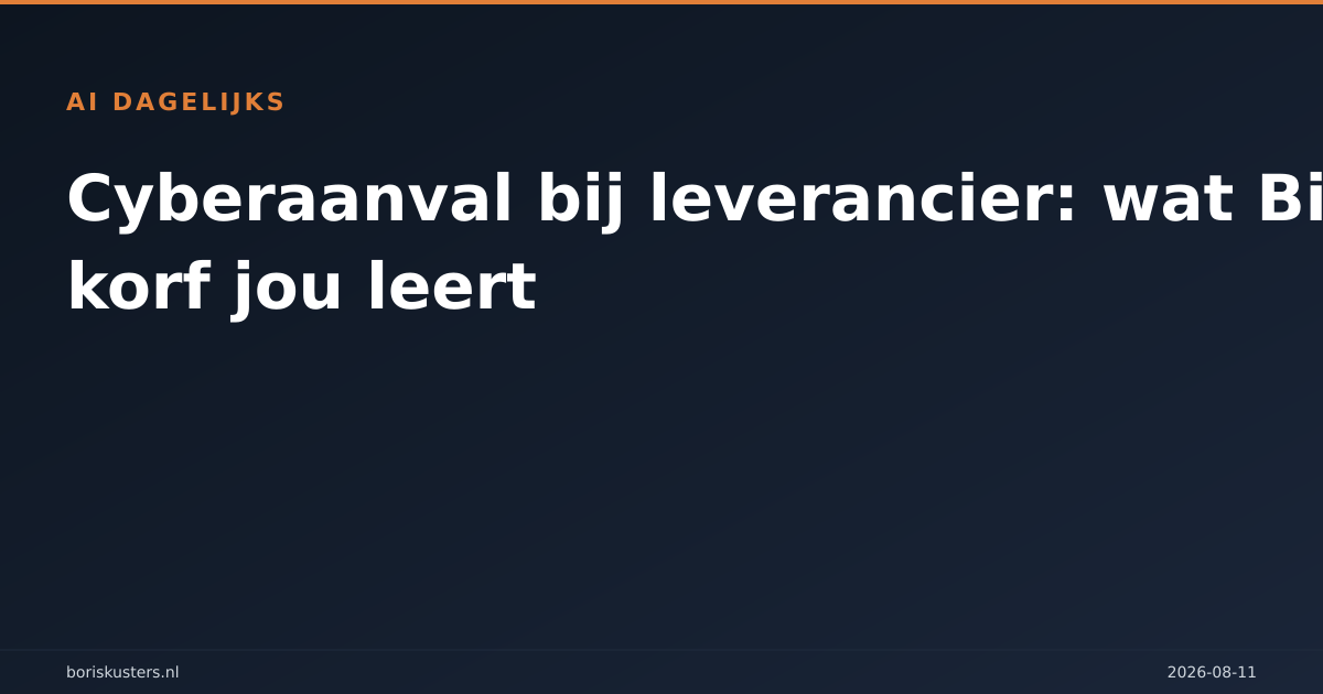 Cyberaanval bij leverancier: wat Bijenkorf jou leert