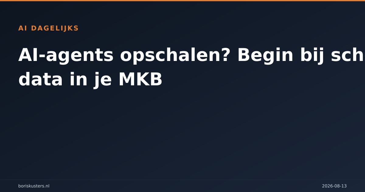 AI-agents opschalen? Begin bij schone data in je MKB