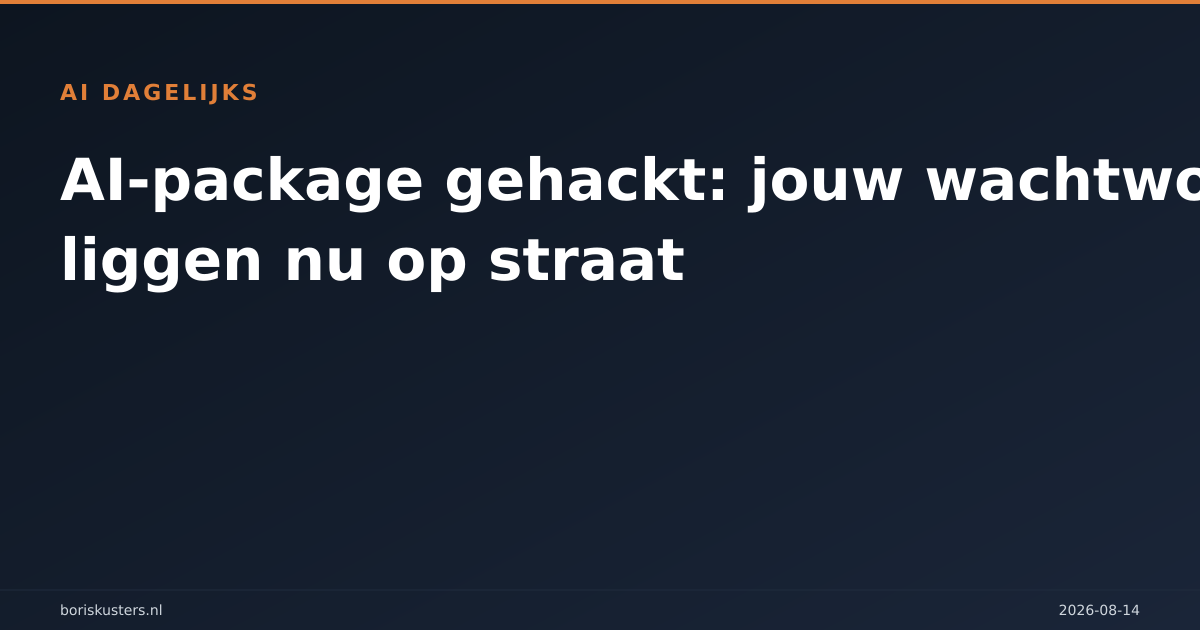 AI-package gehackt: jouw wachtwoorden liggen nu op straat