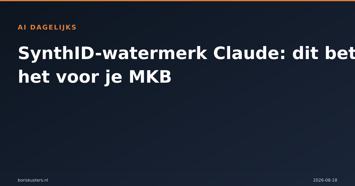SynthID-watermerk Claude: dit betekent het voor je MKB