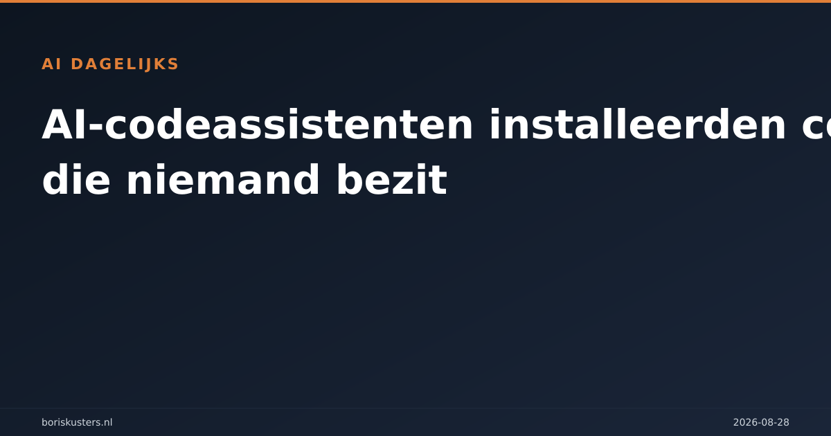 AI-codeassistenten installeerden code die niemand bezit