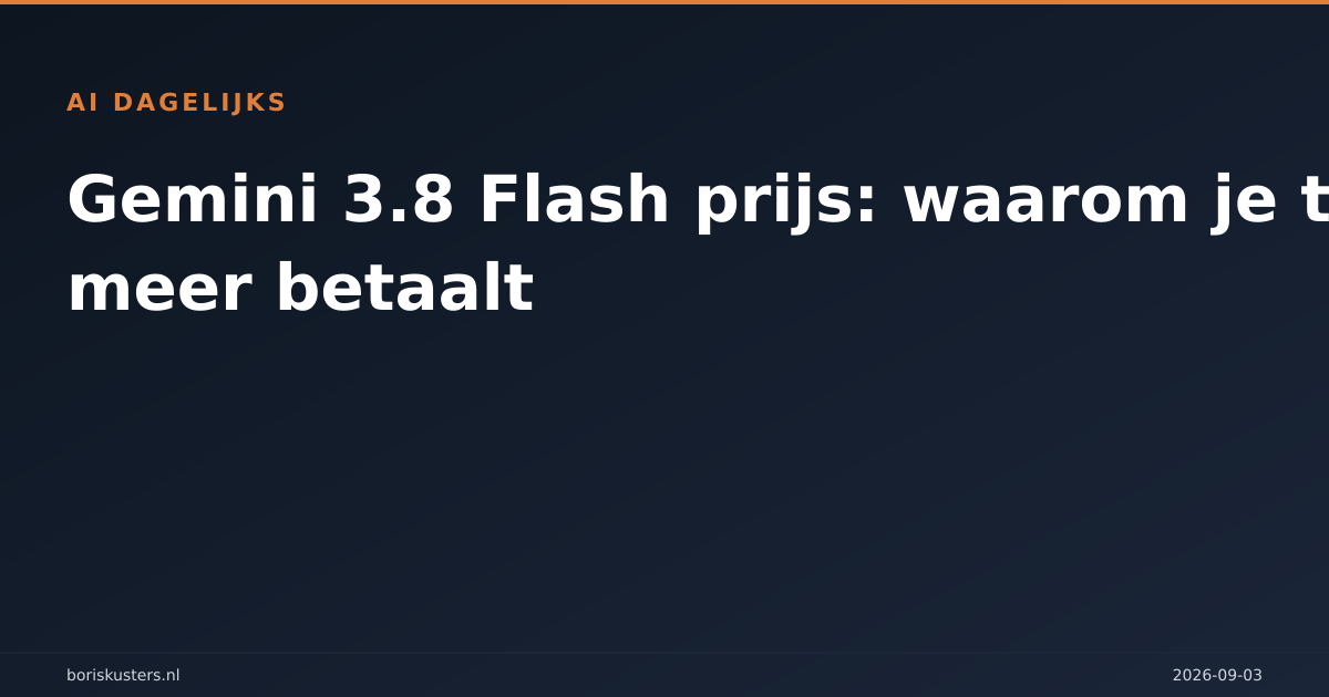 Gemini 3.8 Flash prijs: waarom je toch meer betaalt