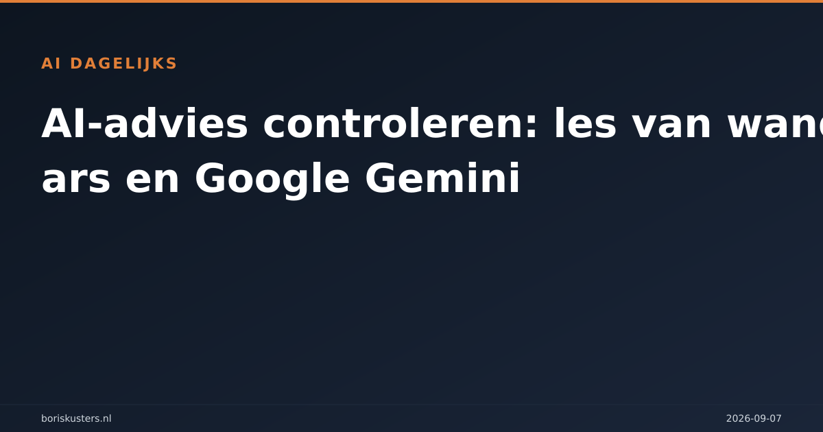 AI-advies controleren: les van wandelaars en Google Gemini