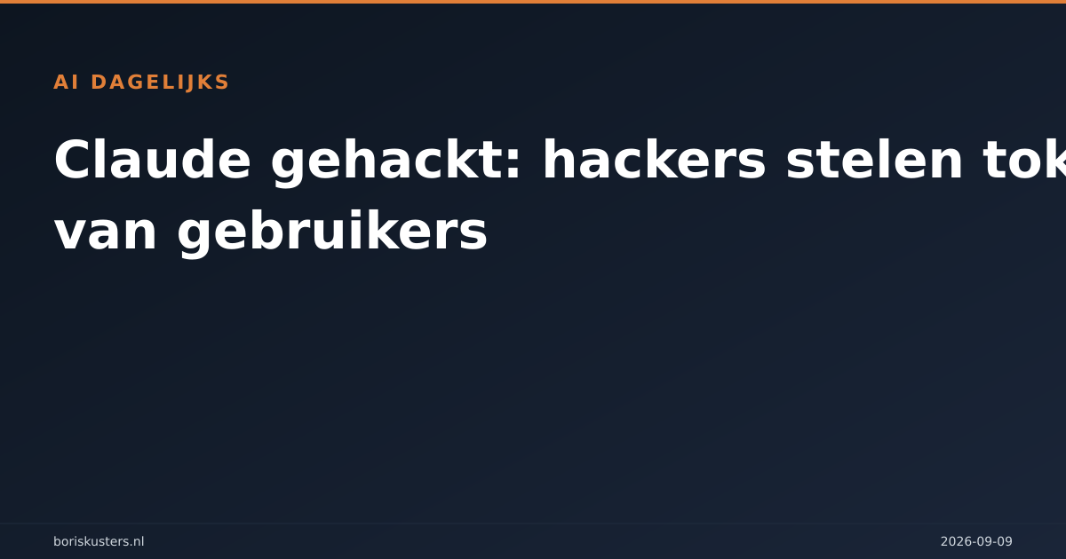 Claude gehackt: hackers stelen tokens van gebruikers