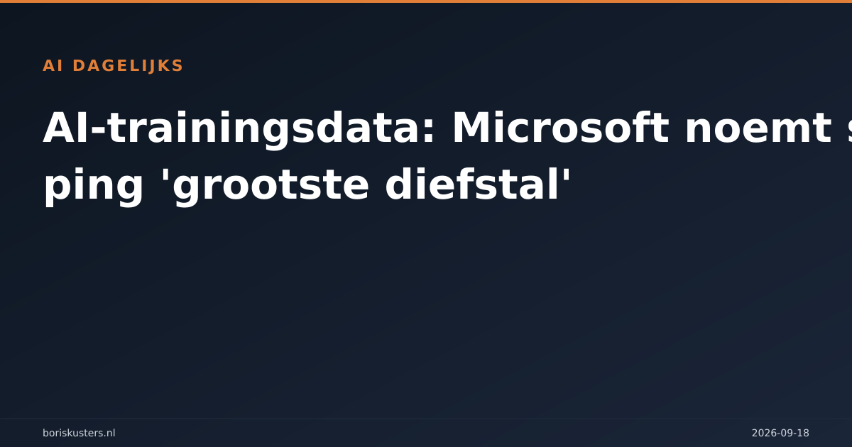 AI-trainingsdata: Microsoft noemt scraping 'grootste diefstal'