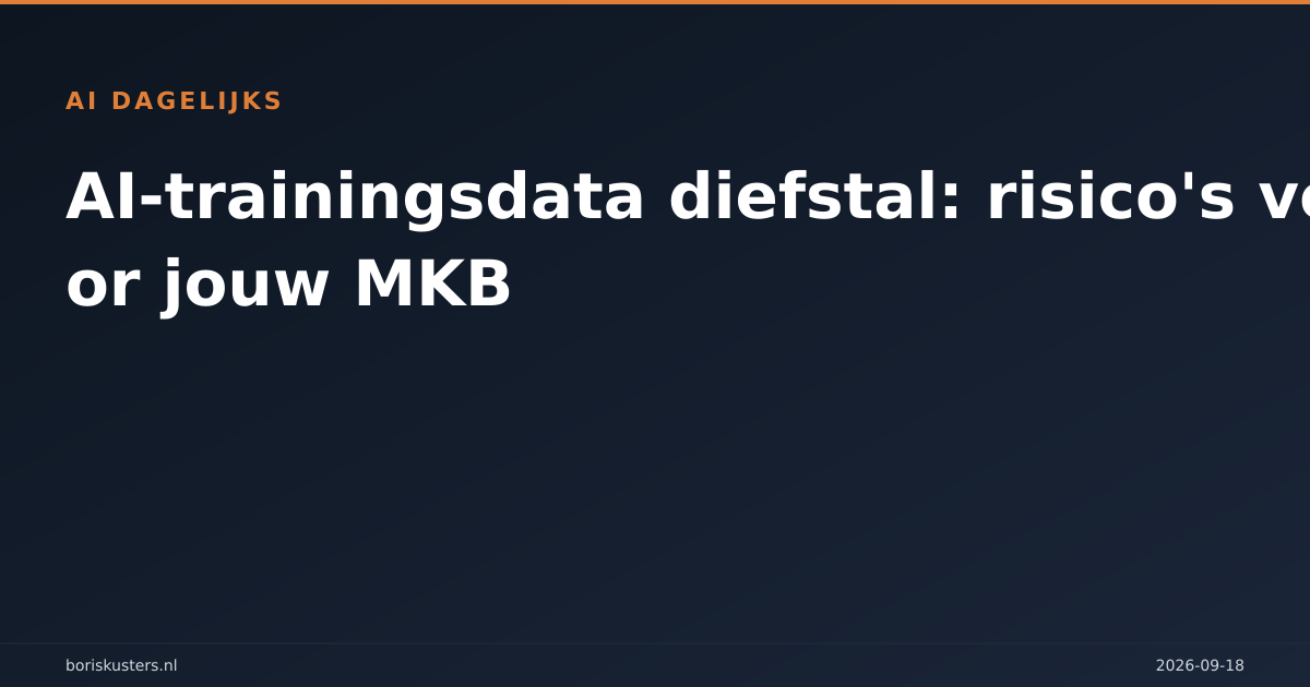 AI-trainingsdata diefstal: risico's voor jouw MKB