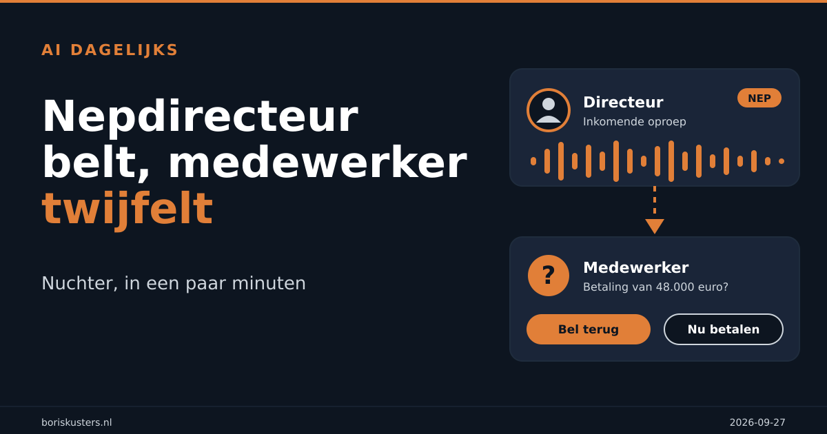 AI-oplichting topman: 95 miljoen gestolen, wat nu voor MKB?