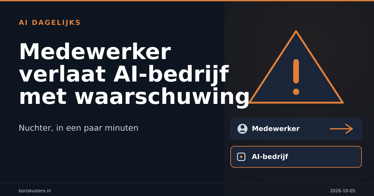 OpenAI veiligheidsmedewerker stapt op: wat betekent dit voor MKB