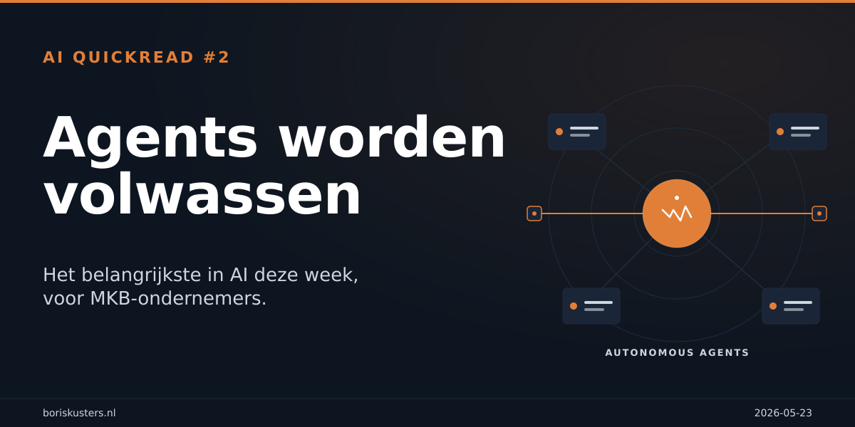 Agents worden volwassen